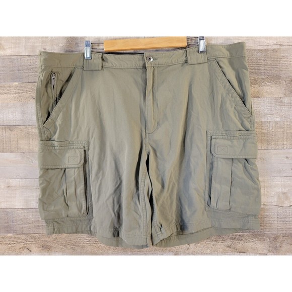 Duluth Trading Co Green Nylon Dry On The Fly 9" Cargo Shorts  Mens XXL - Picture 1 of 11
